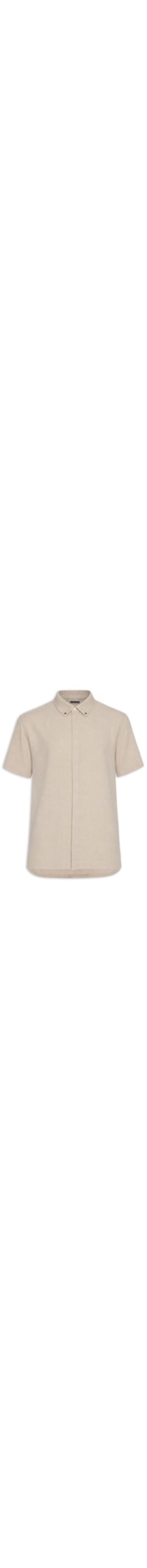 Camisa Casual Masculina Linen Arabesco Palmeiras - Bege