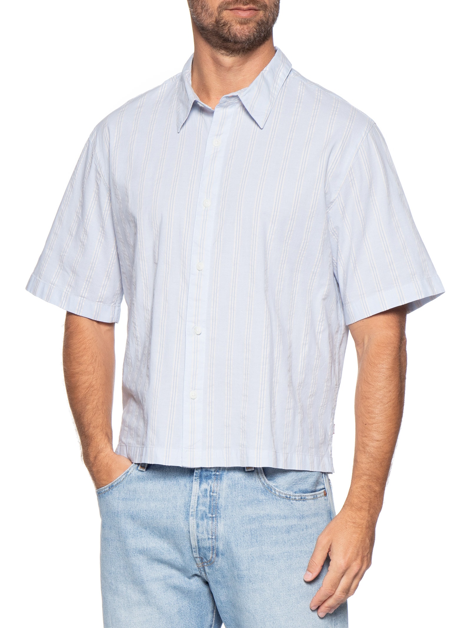 Camisa Casual Masculina Loose Fit Lama Boxy Azul Levi's