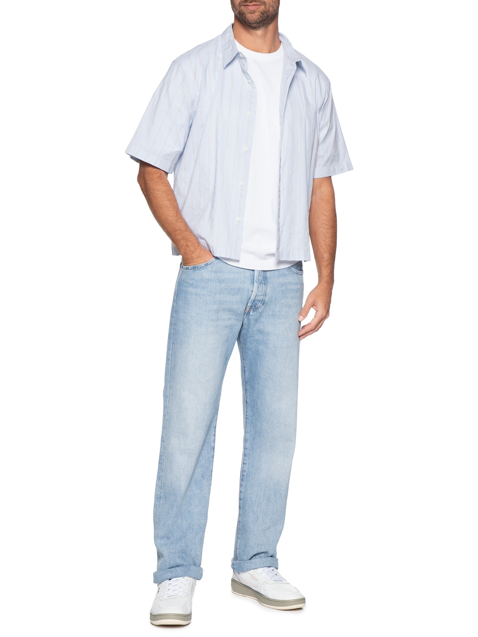 Camisa Casual Masculina Loose Fit Lama Boxy Azul Levi's