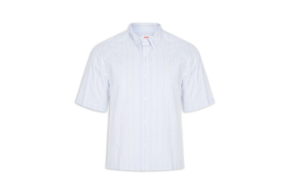 Camisa Casual Masculina Loose Fit Lama Boxy - Azul