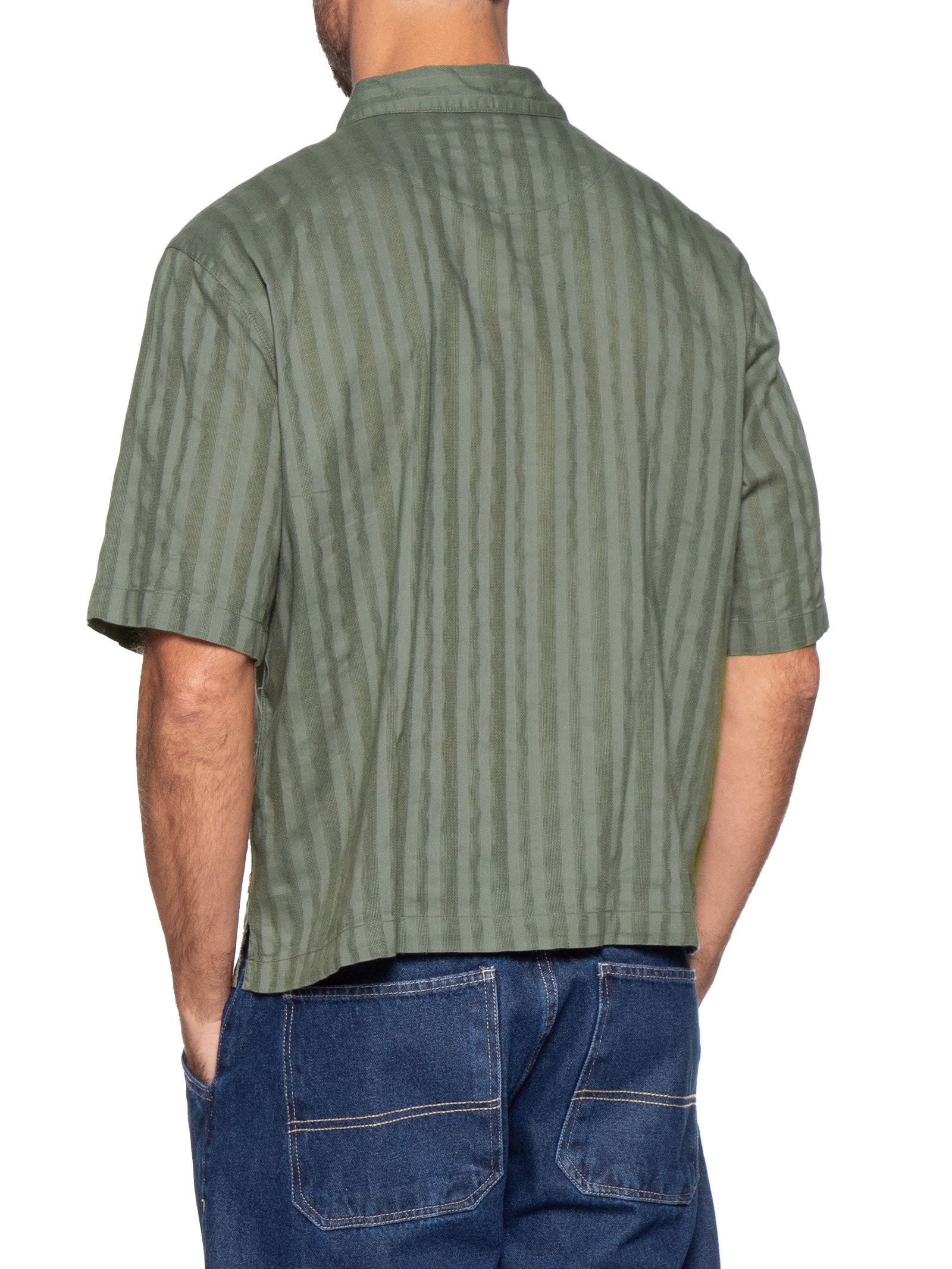 Camisa Casual Masculina Loose Fit Lama Boxy Verde Levi's