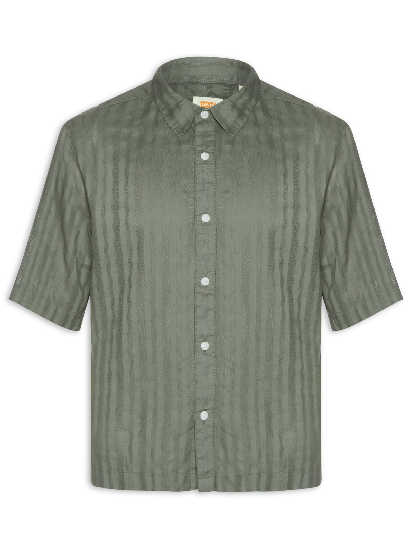 Camisa Casual Masculina Loose Fit Lama Boxy Verde Levi's