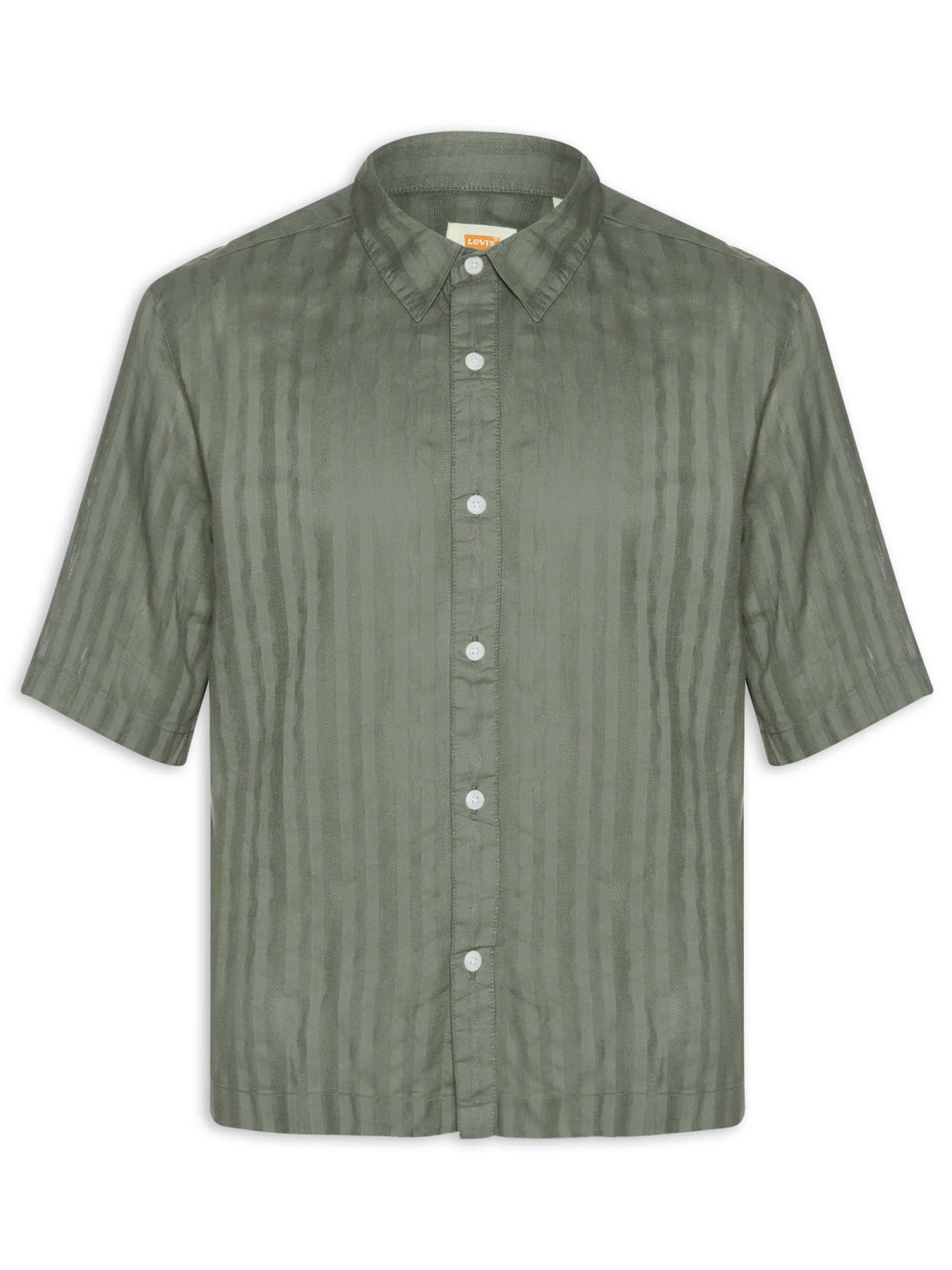 Camisa Casual Masculina Loose Fit Lama Boxy Verde Levi's