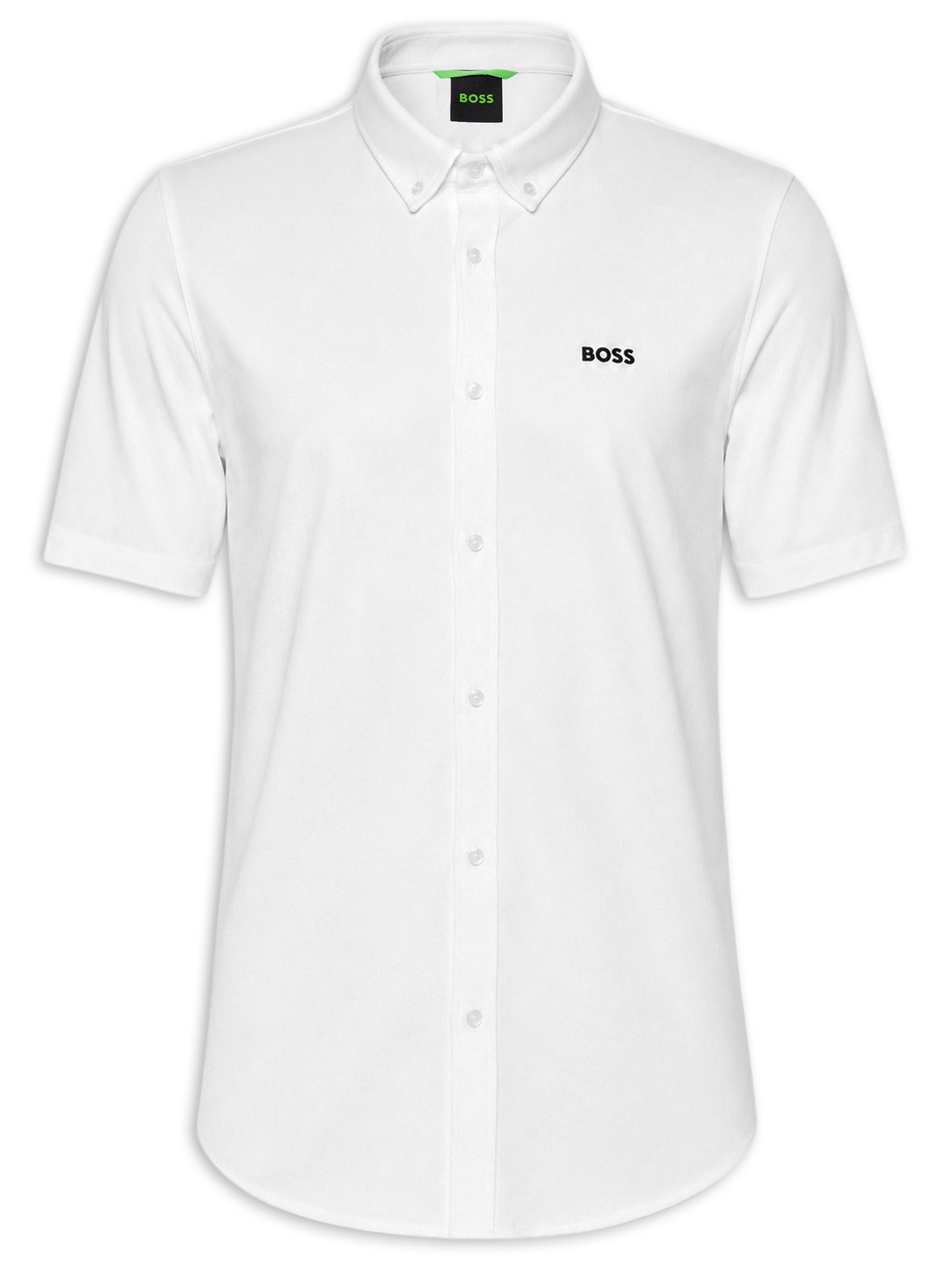 Camisa Casual Masculina Manga Curta ST Motion S Branco Boss