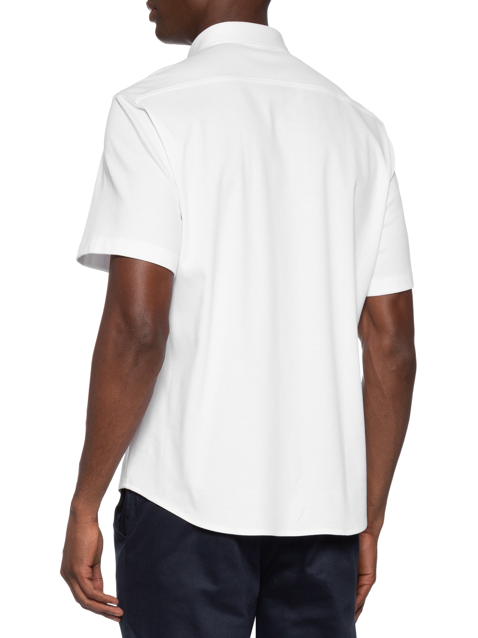 Camisa Casual Masculina Manga Curta ST Motion S Branco Boss