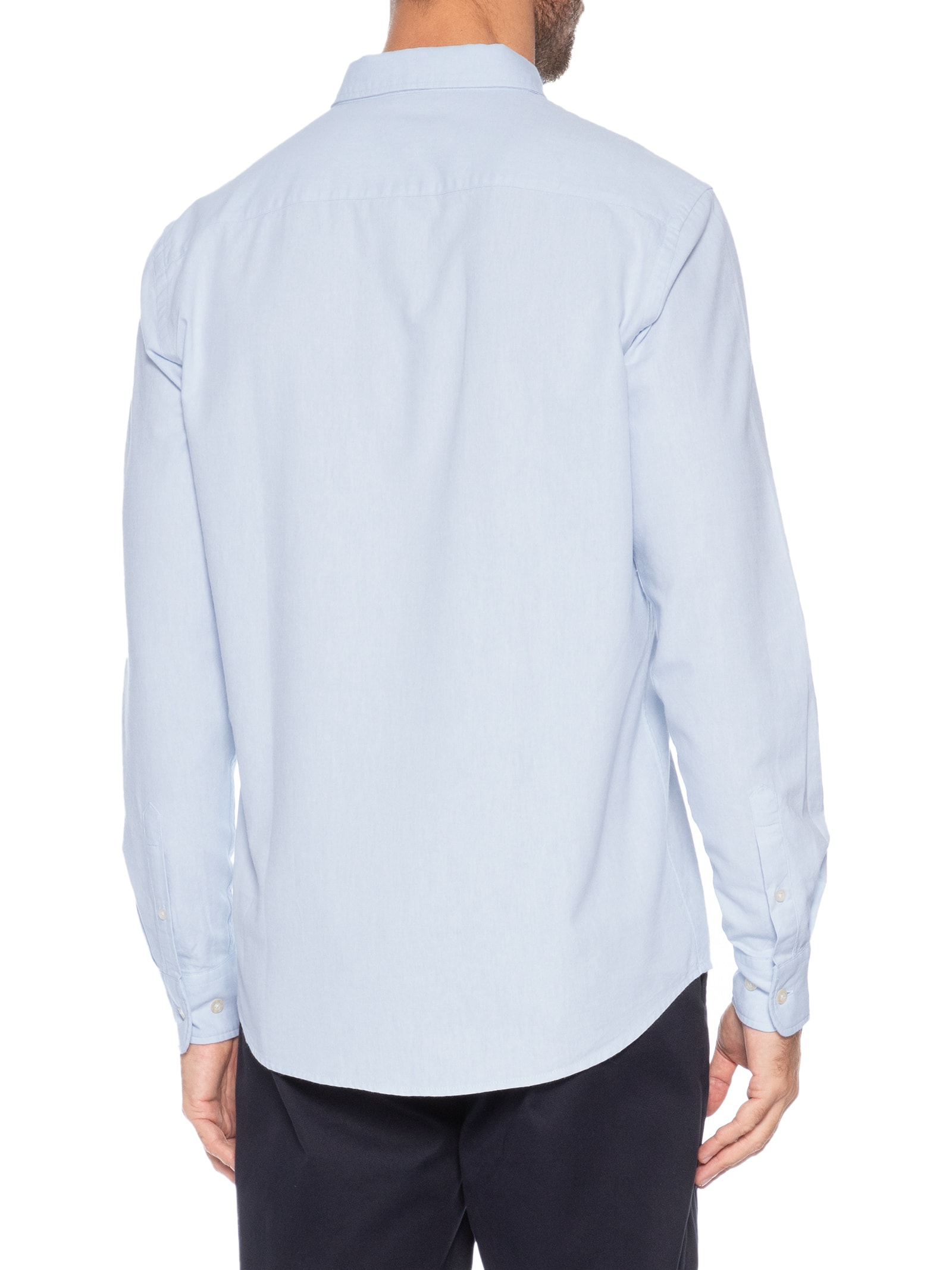 Camisa Casual Masculina Manga Longa Jorah Pana Azul Reserva
