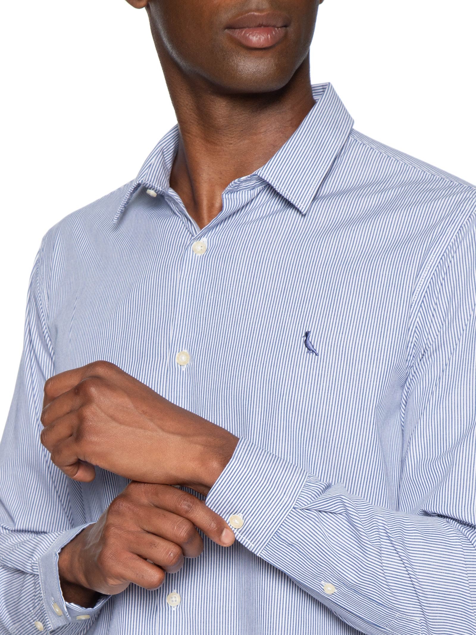 Camisa Casual Masculina Manga Longa Toronto Azul Reserva