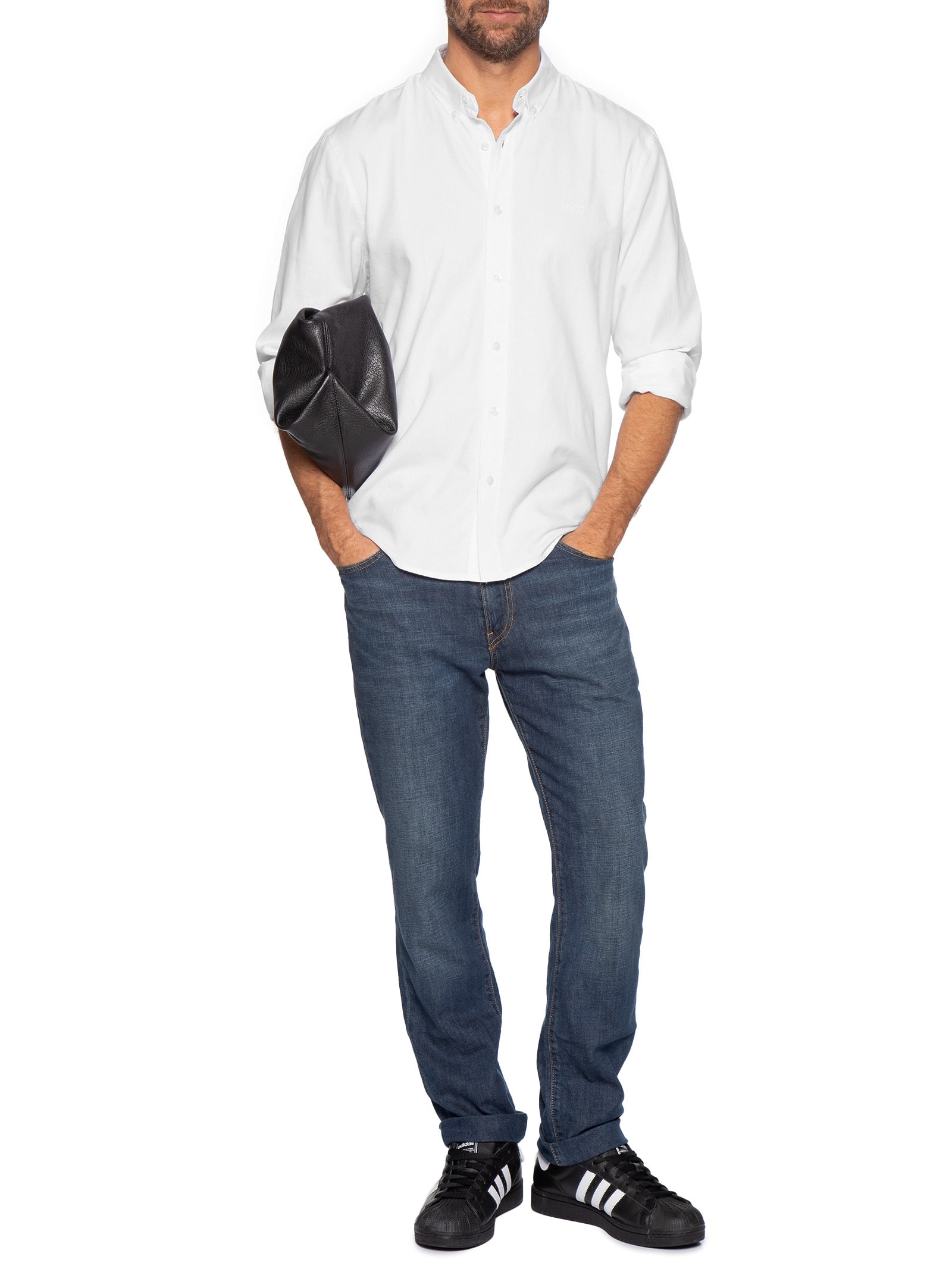 Camisa Casual Masculina Relaxed Fit – Branco Levi's