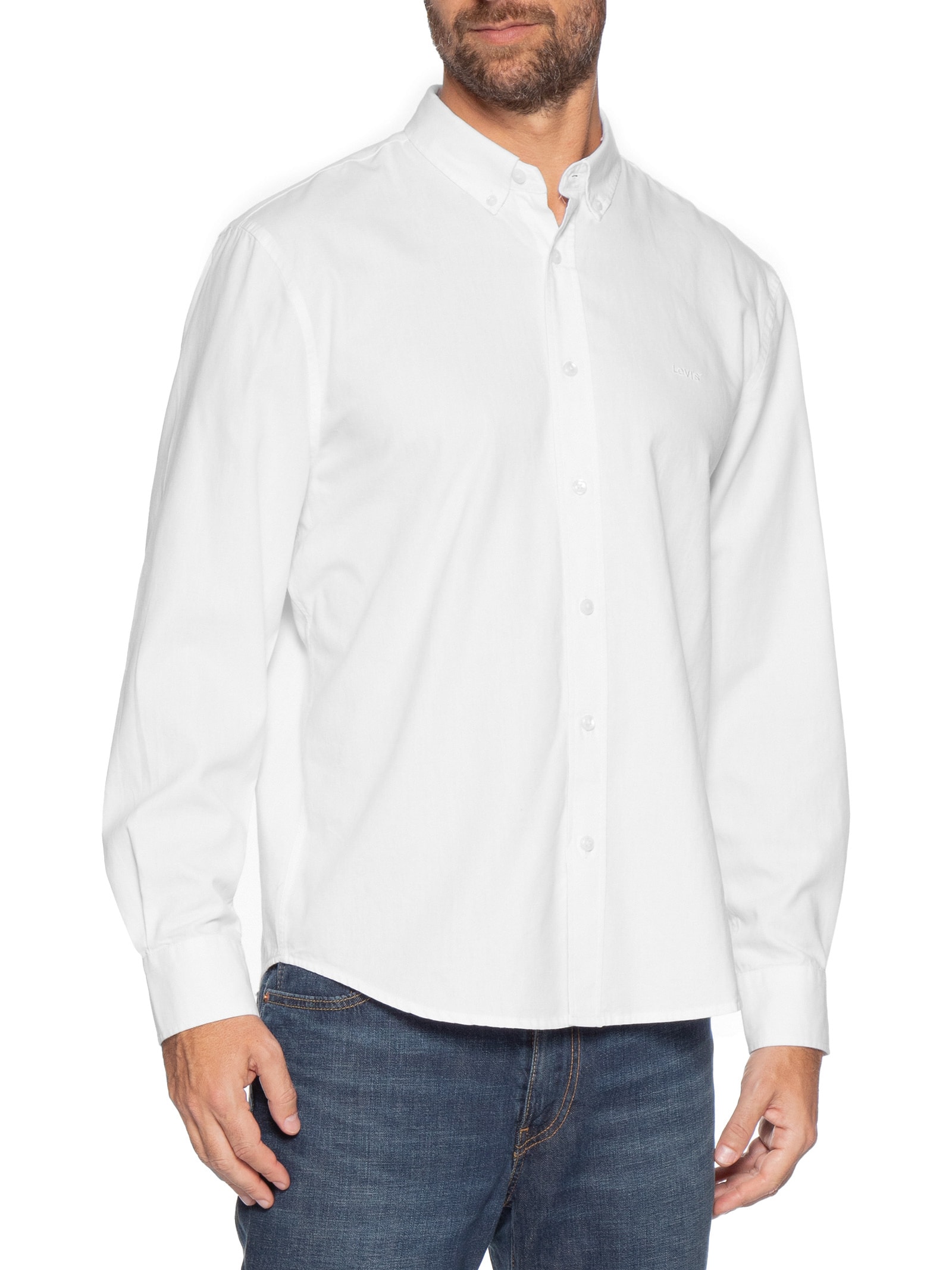 Camisa Casual Masculina Relaxed Fit – Branco Levi's