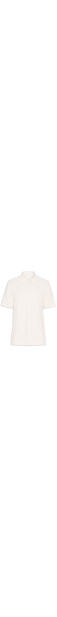 Camisa Casual Masculina Tricot Waves Regular - Off White