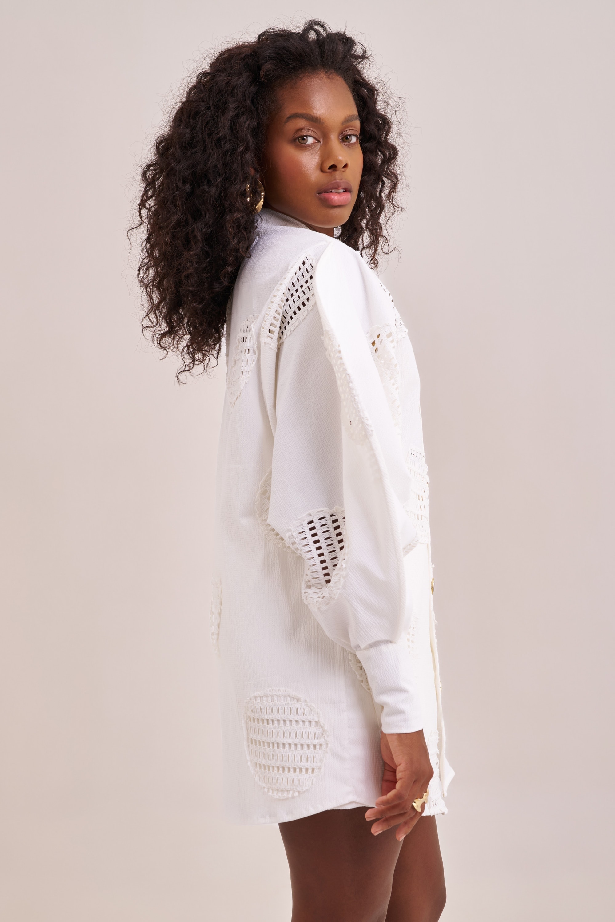 camisa ciclos estruturada off white