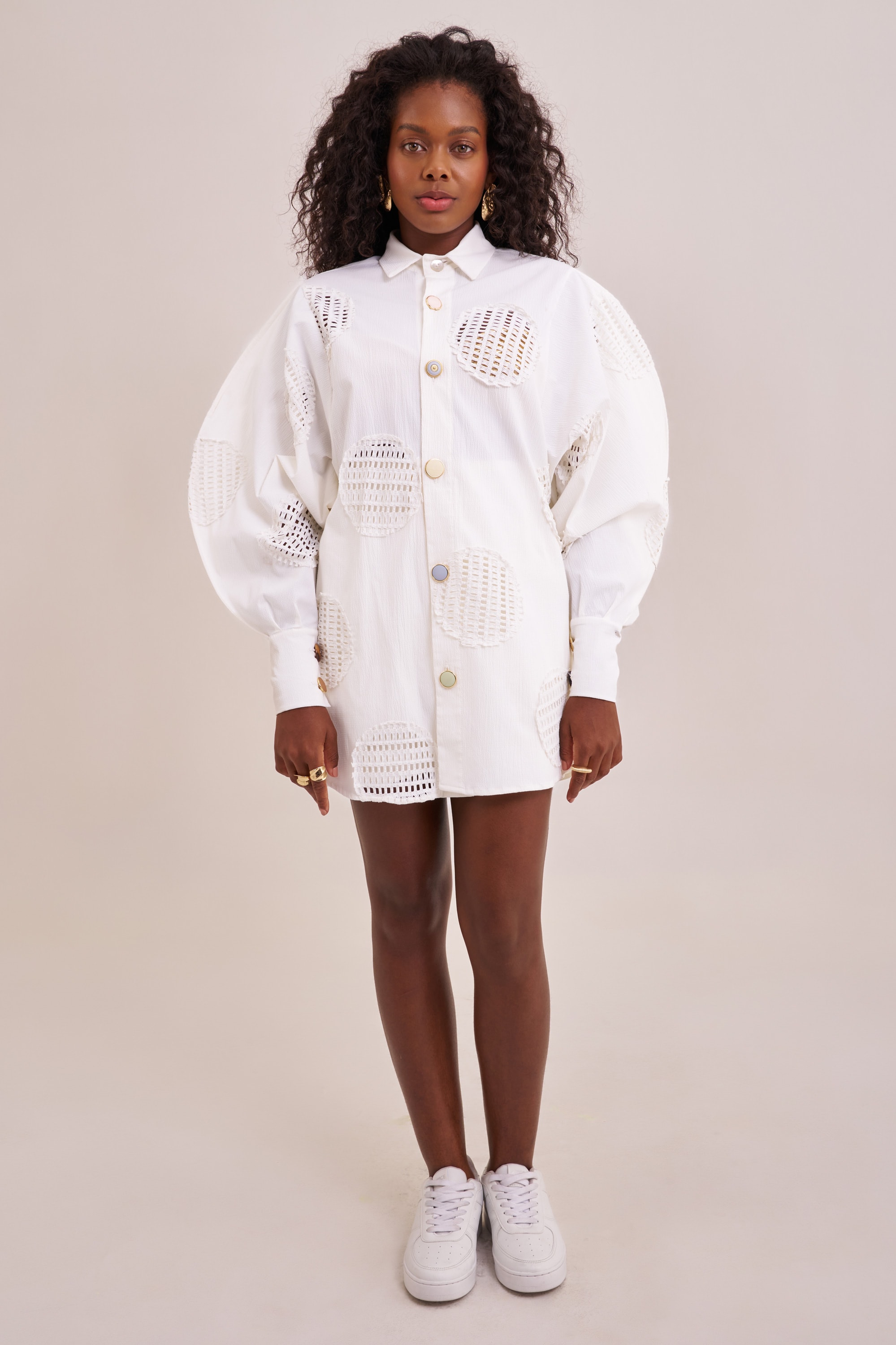 camisa ciclos estruturada off white
