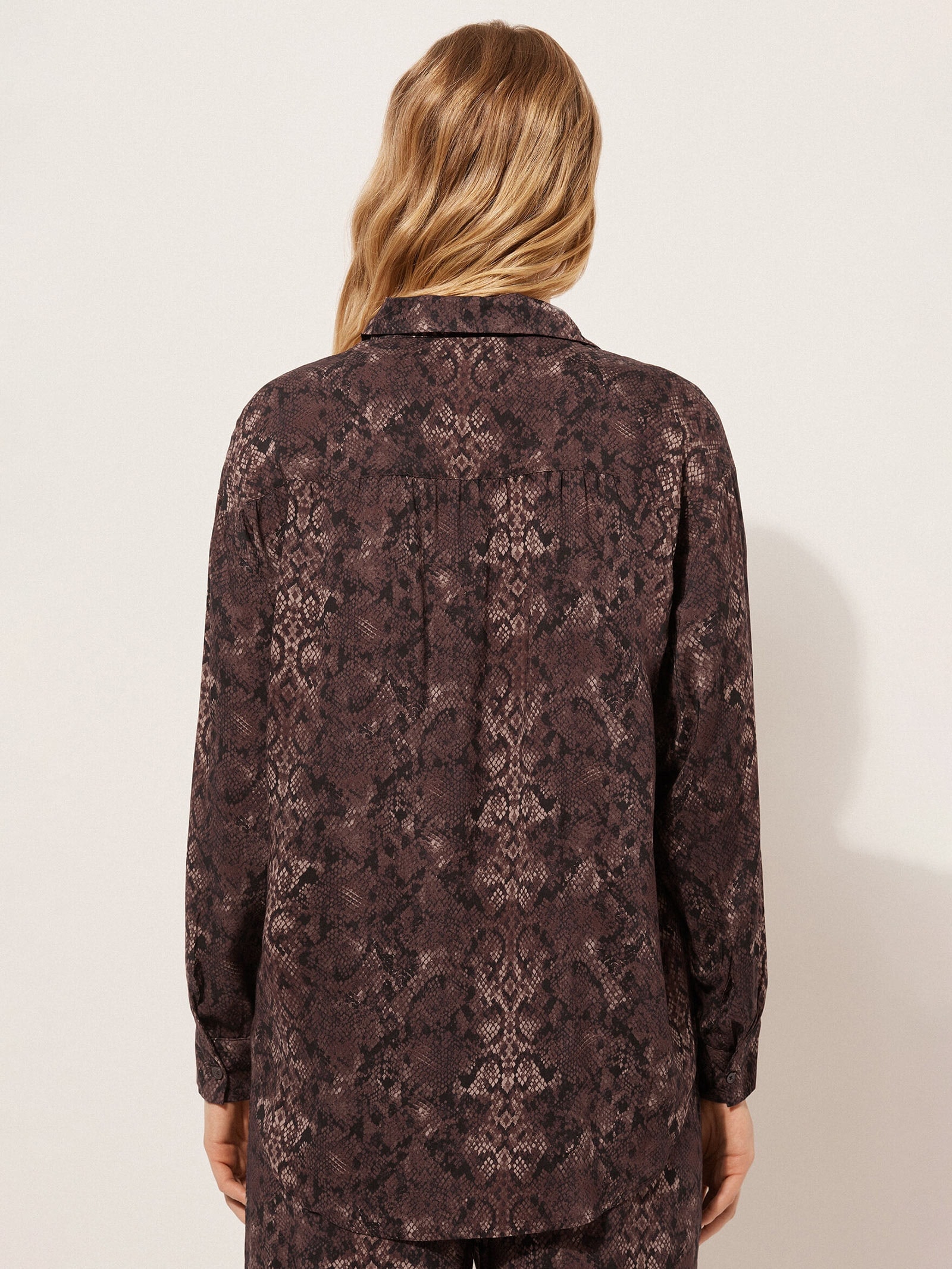 Camisa Com Padrão Selva Marrom Calzedonia