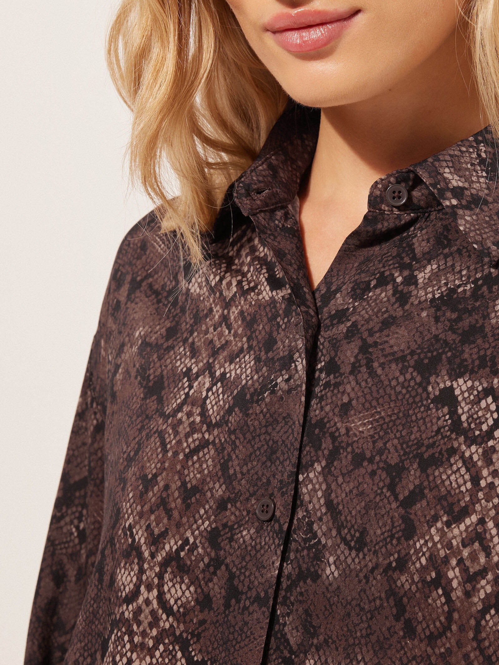 Camisa Com Padrão Selva Marrom Calzedonia