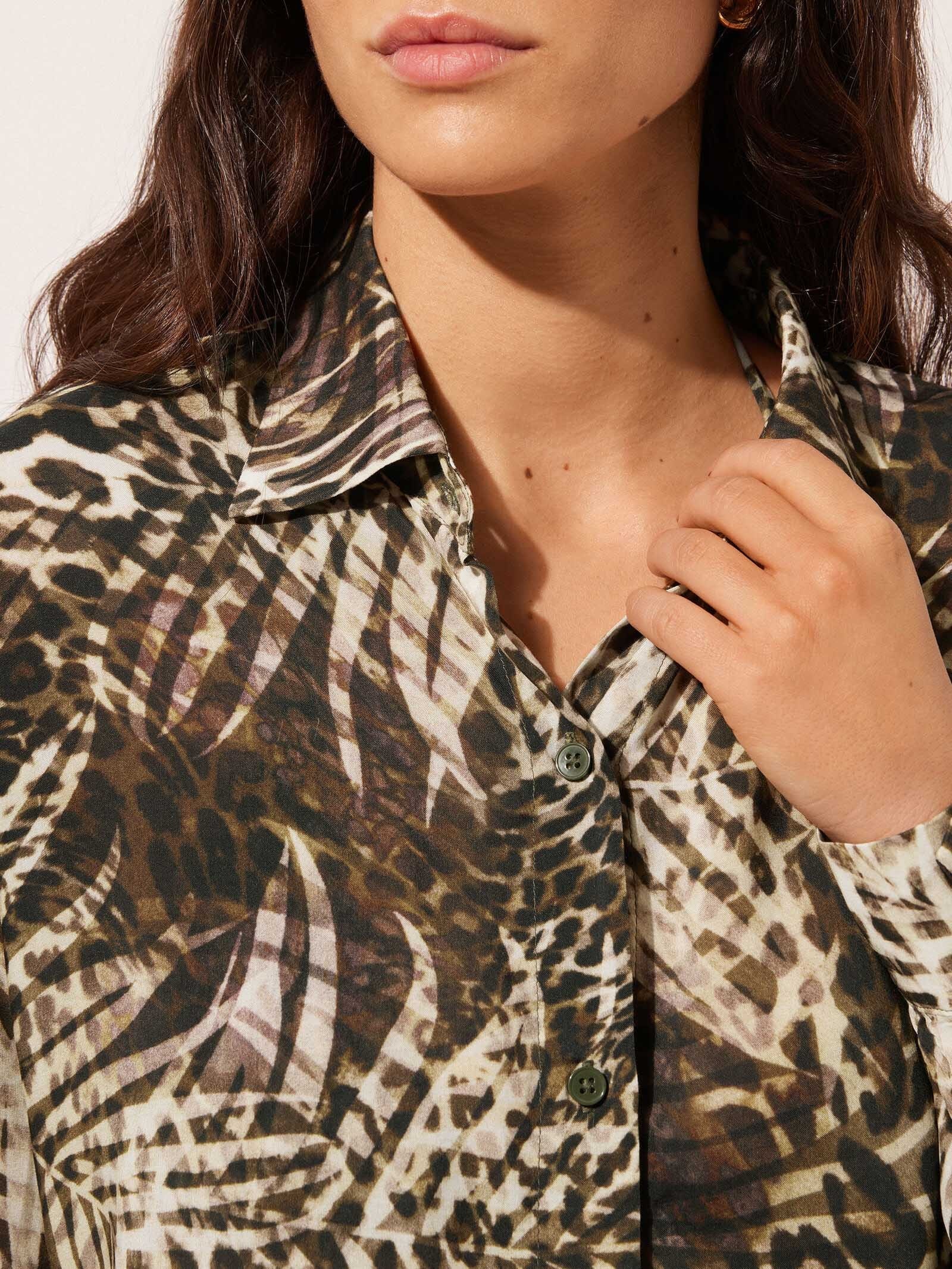 Camisa Com Padrão Selva Verde Calzedonia
