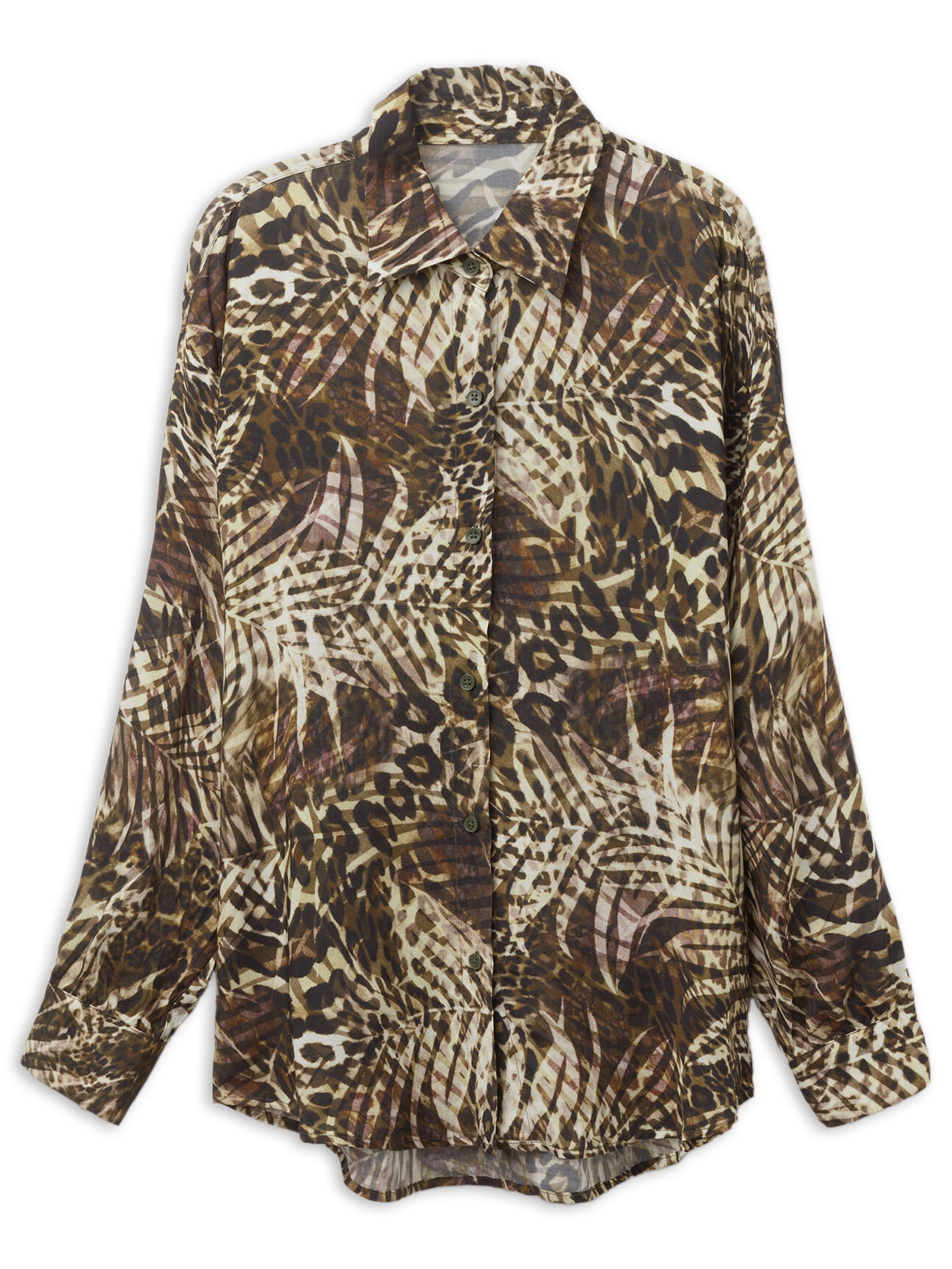 Camisa Com Padrão Selva Verde Calzedonia
