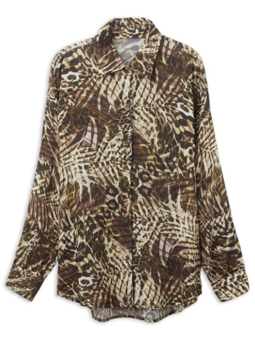 Camisa Com Padrão Selva – Verde