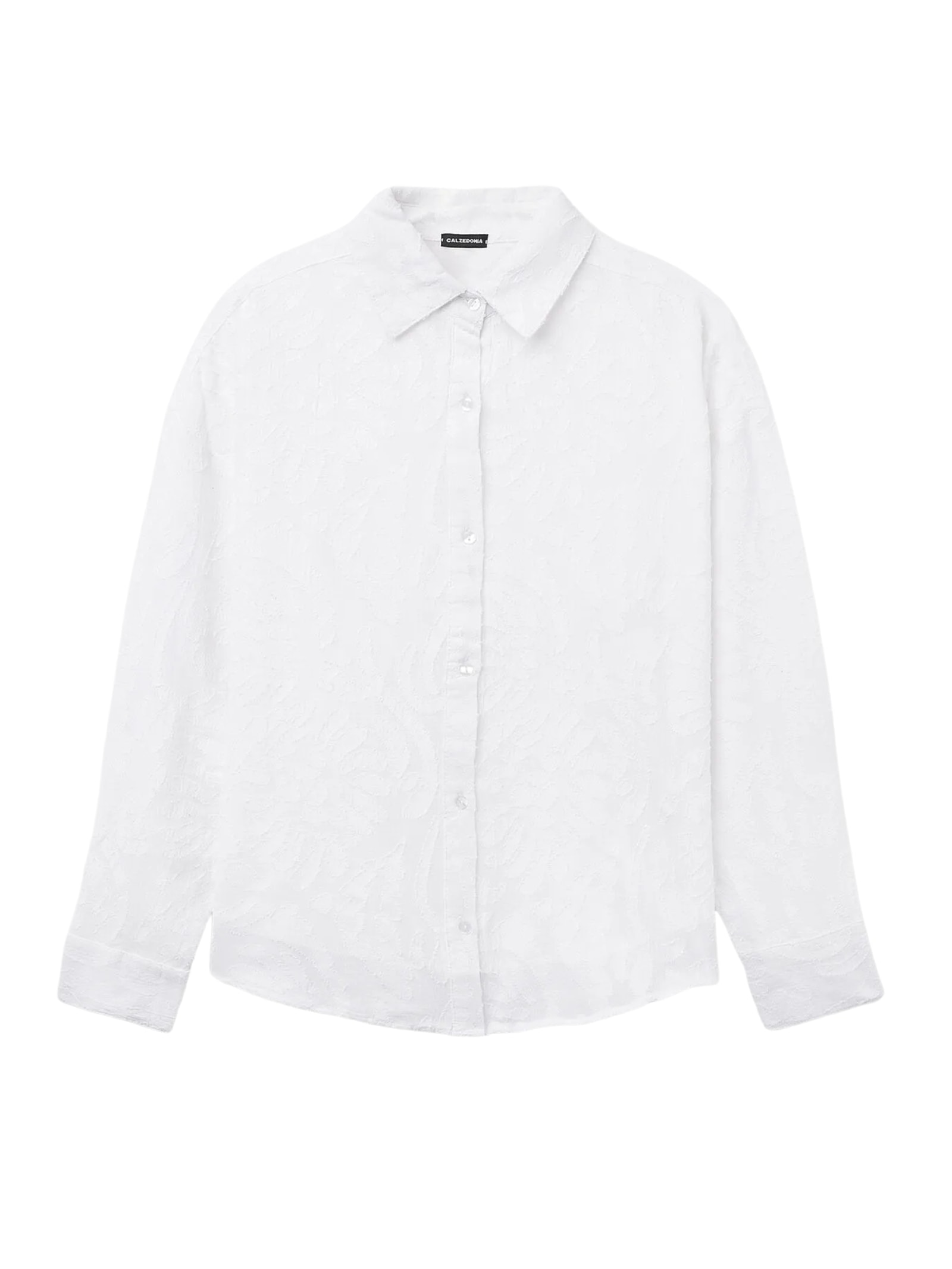 Camisa Curta Jacquard Branco Calzedonia