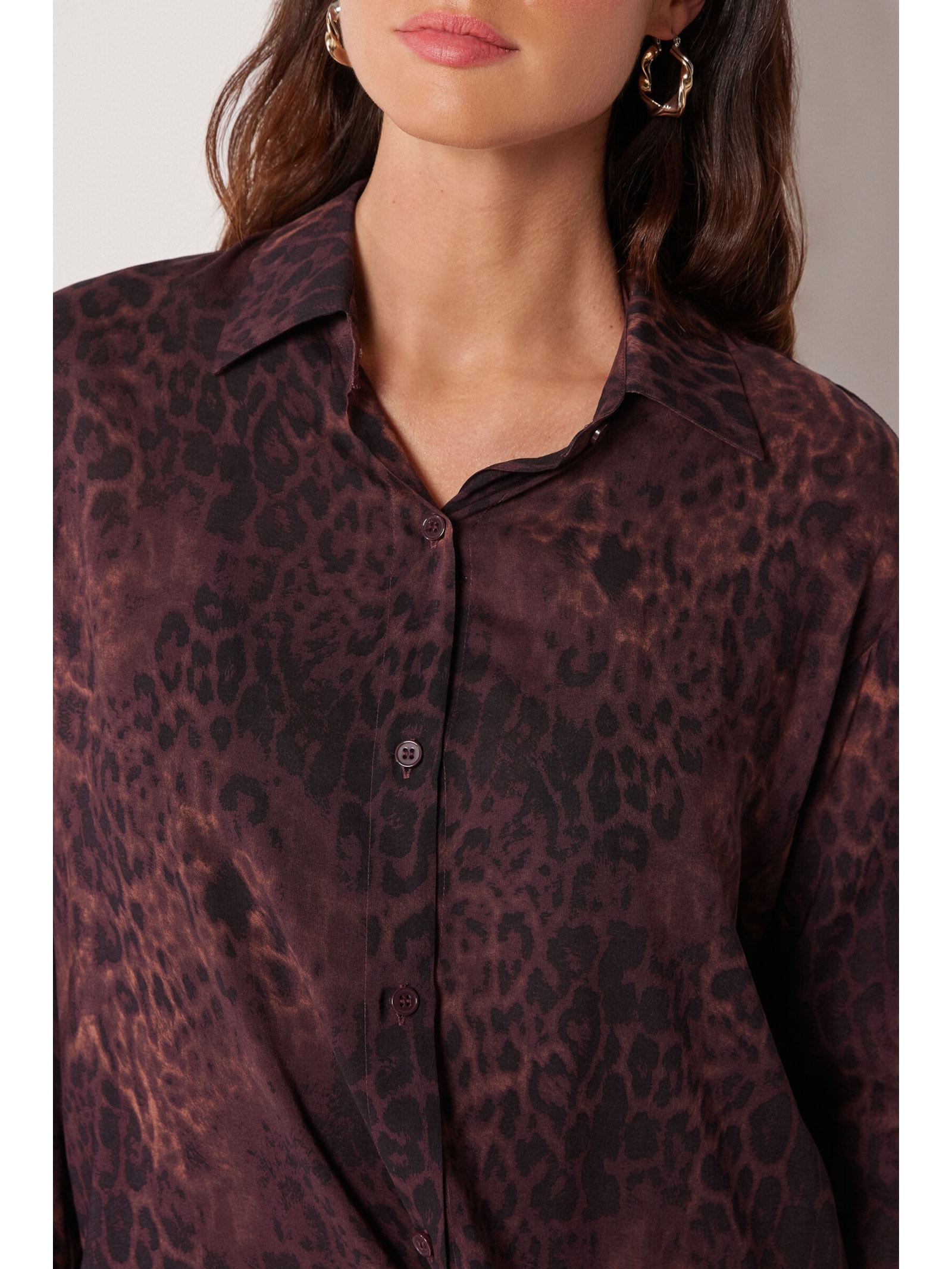 Camisa Dark Animalier Marrom Calzedonia