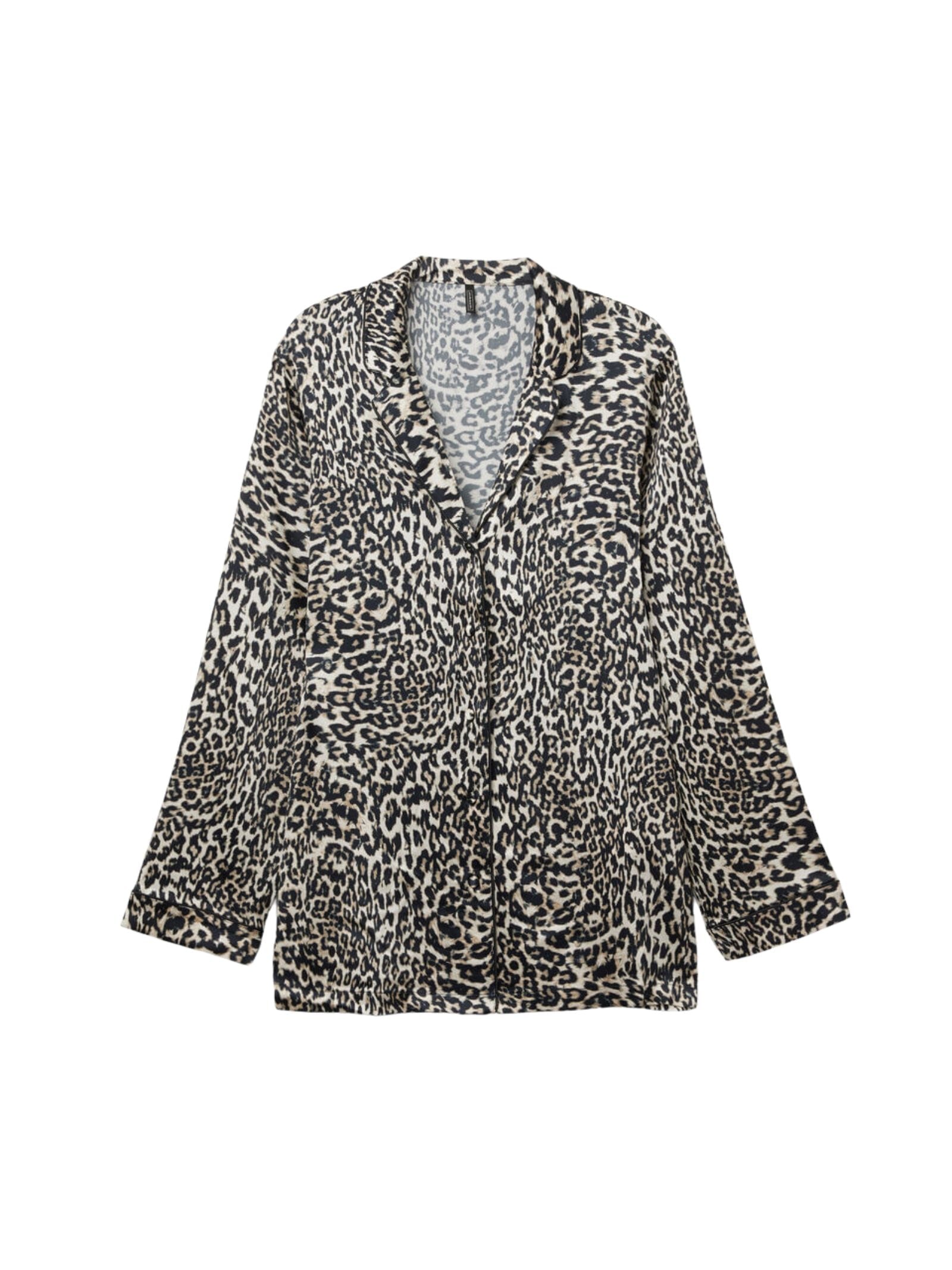 Camisa De Manga Comprida a Moment Of Glamour Em Seda Marrom Intimissimi