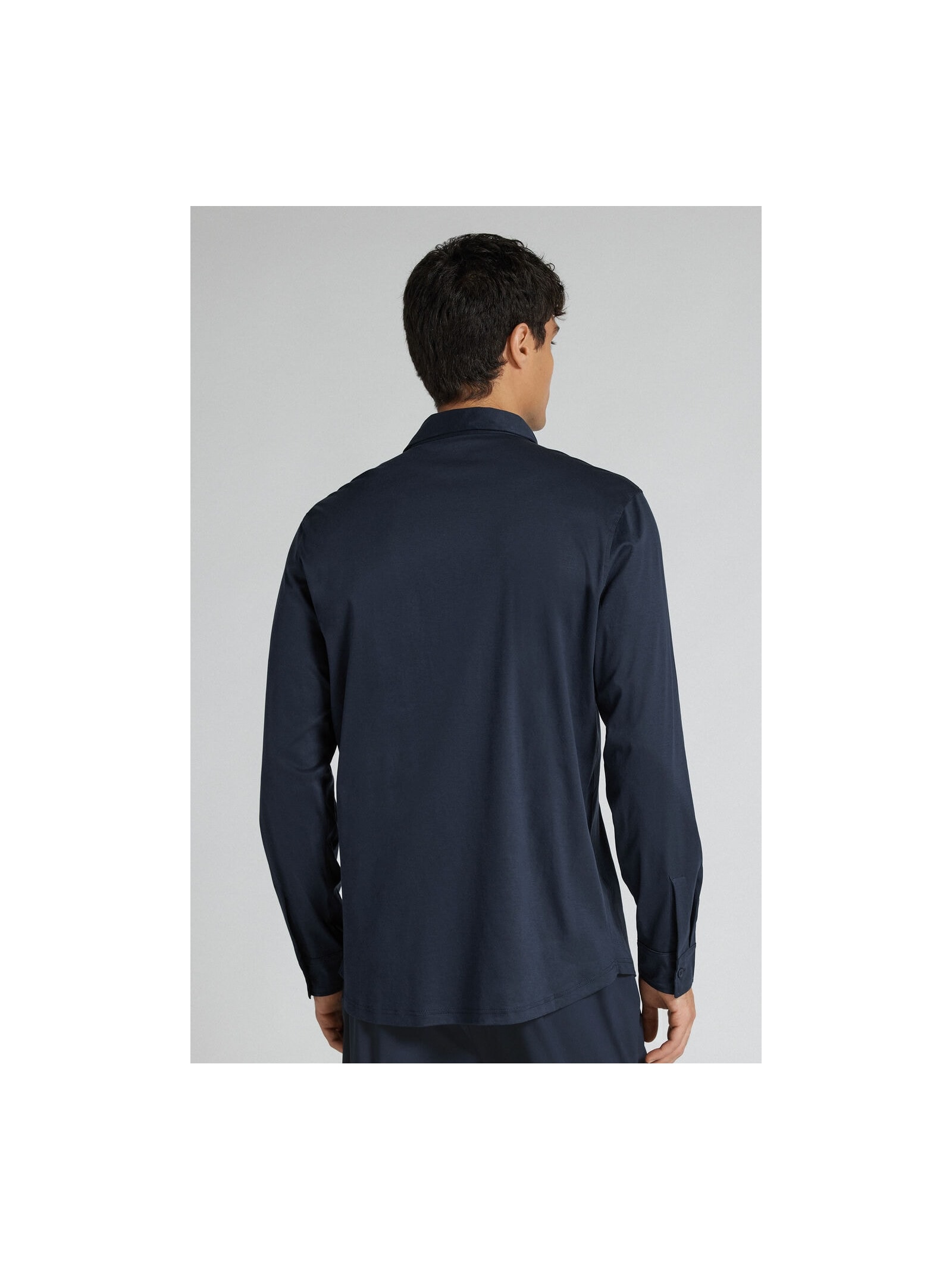 Camisa De Manga Comprida Em Algodão Premium Superlight Azul Intimissimi