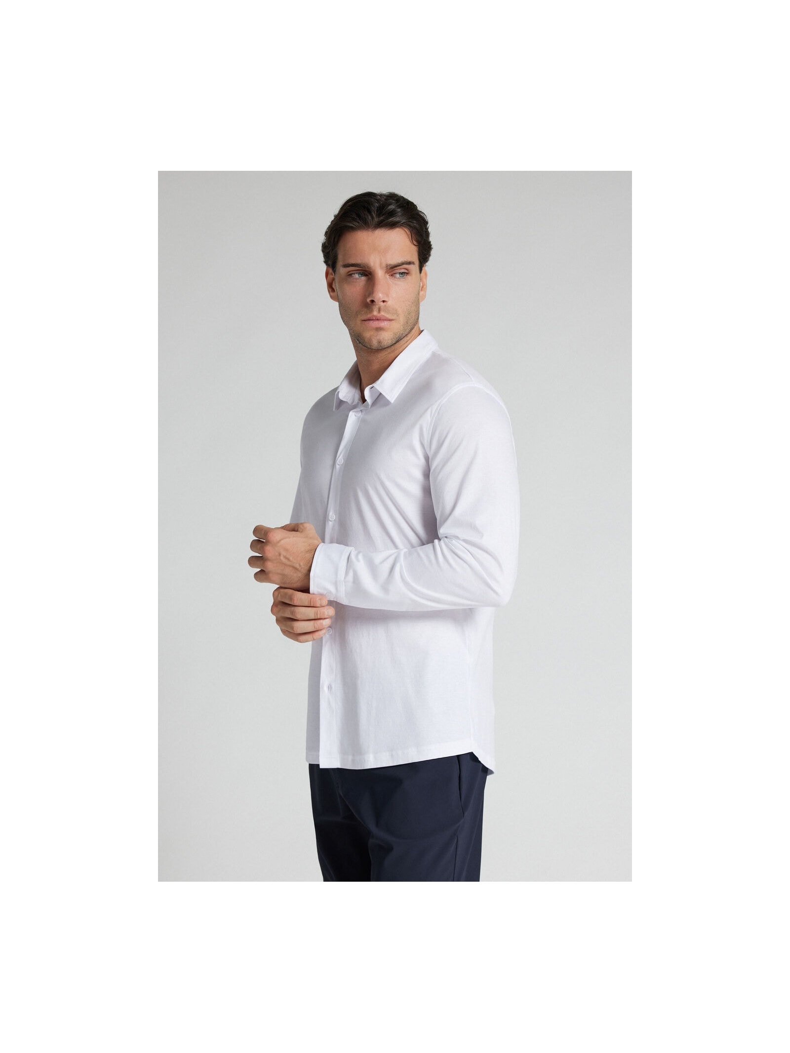 Camisa De Manga Comprida Em Algodão Premium Superlight Branco Intimissimi
