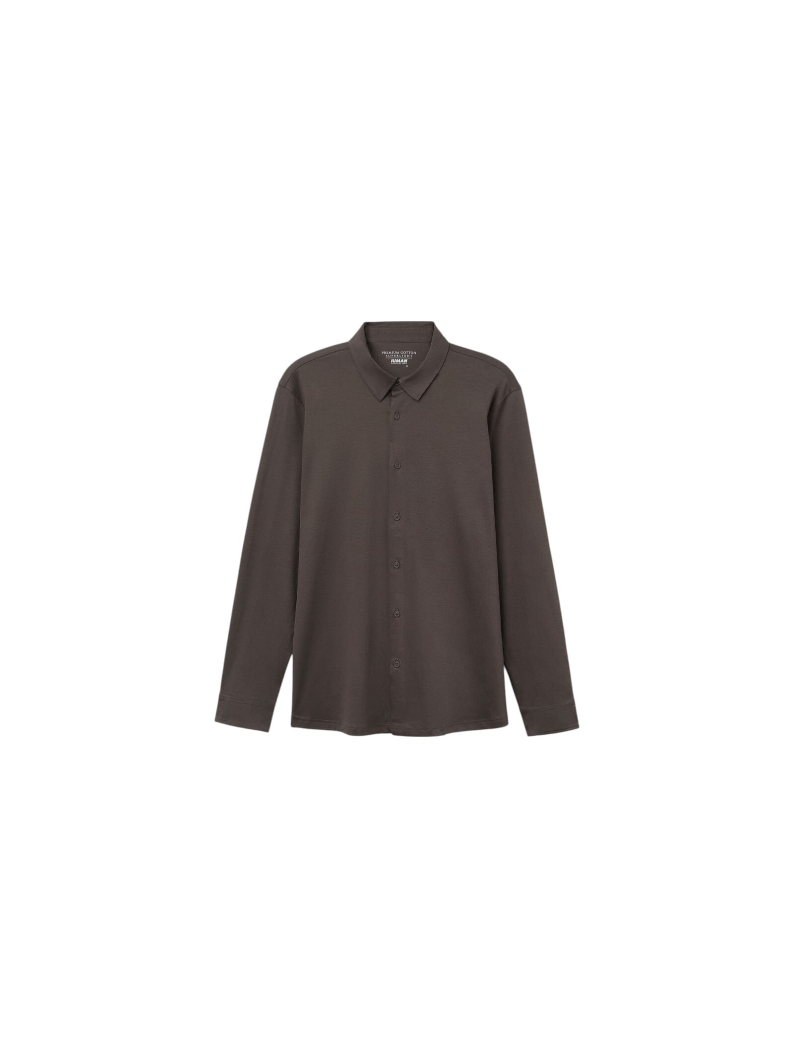 Camisa De Manga Comprida Em Algodão Premium Superlight Marrom Intimissimi