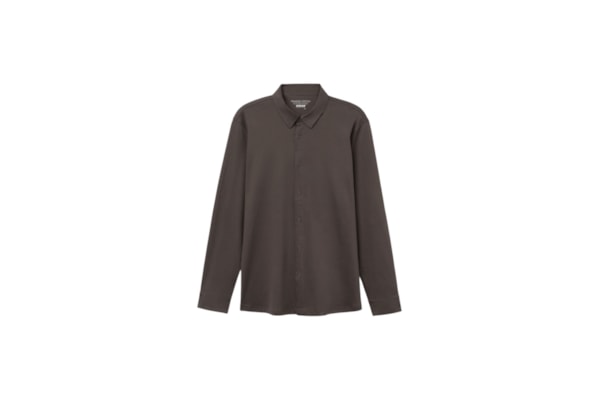 Camisa De Manga Comprida Em Algodão Premium Superlight - Marrom
