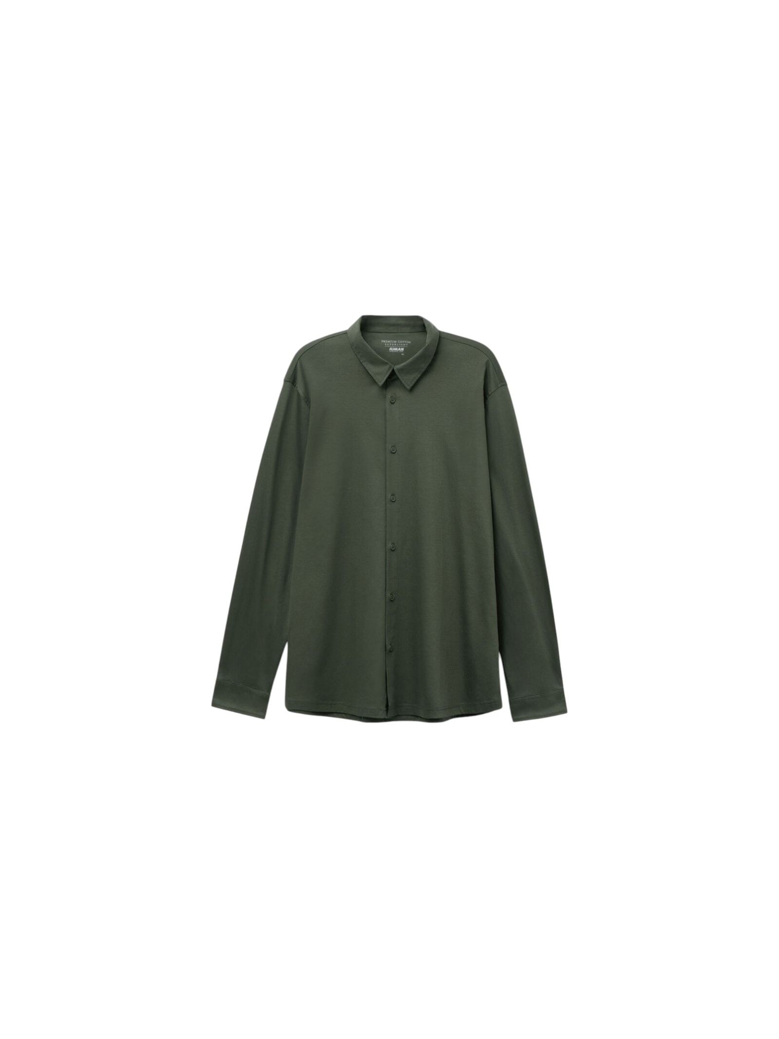 Camisa De Manga Comprida Em Algodão Premium Superlight Verde Intimissimi