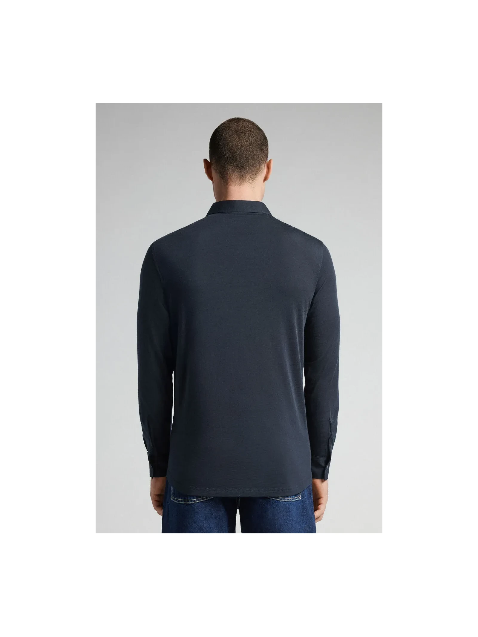 Camisa De Manga Comprida Em Lã Merino Azul Intimissimi
