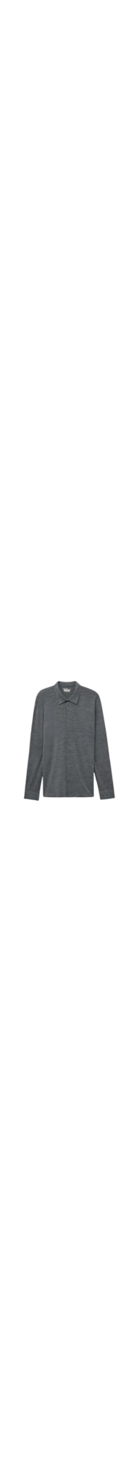 Camisa De Manga Comprida Em Lã Merino - Cinza