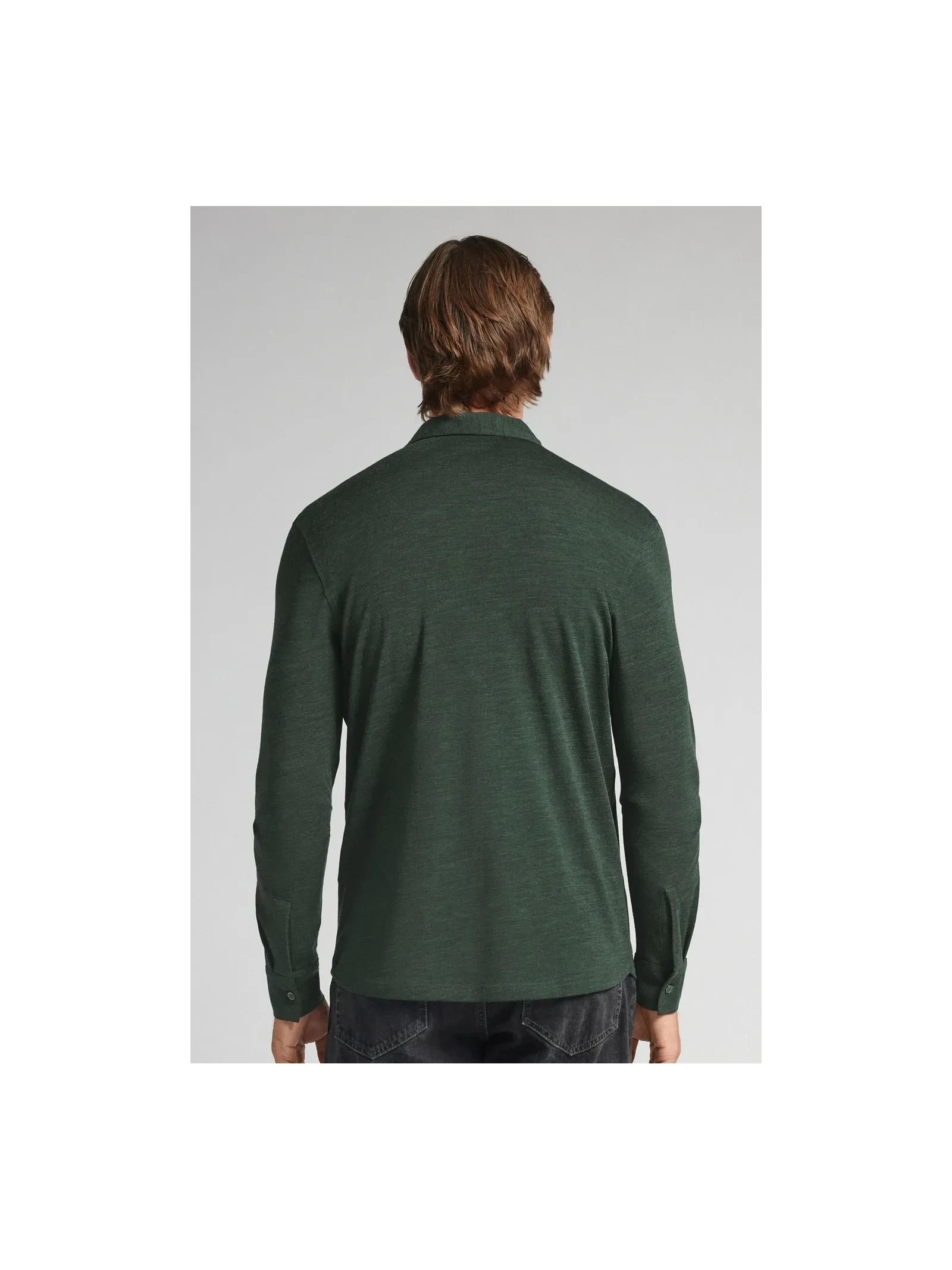 Camisa De Manga Comprida Em Lã Merino Verde Intimissimi