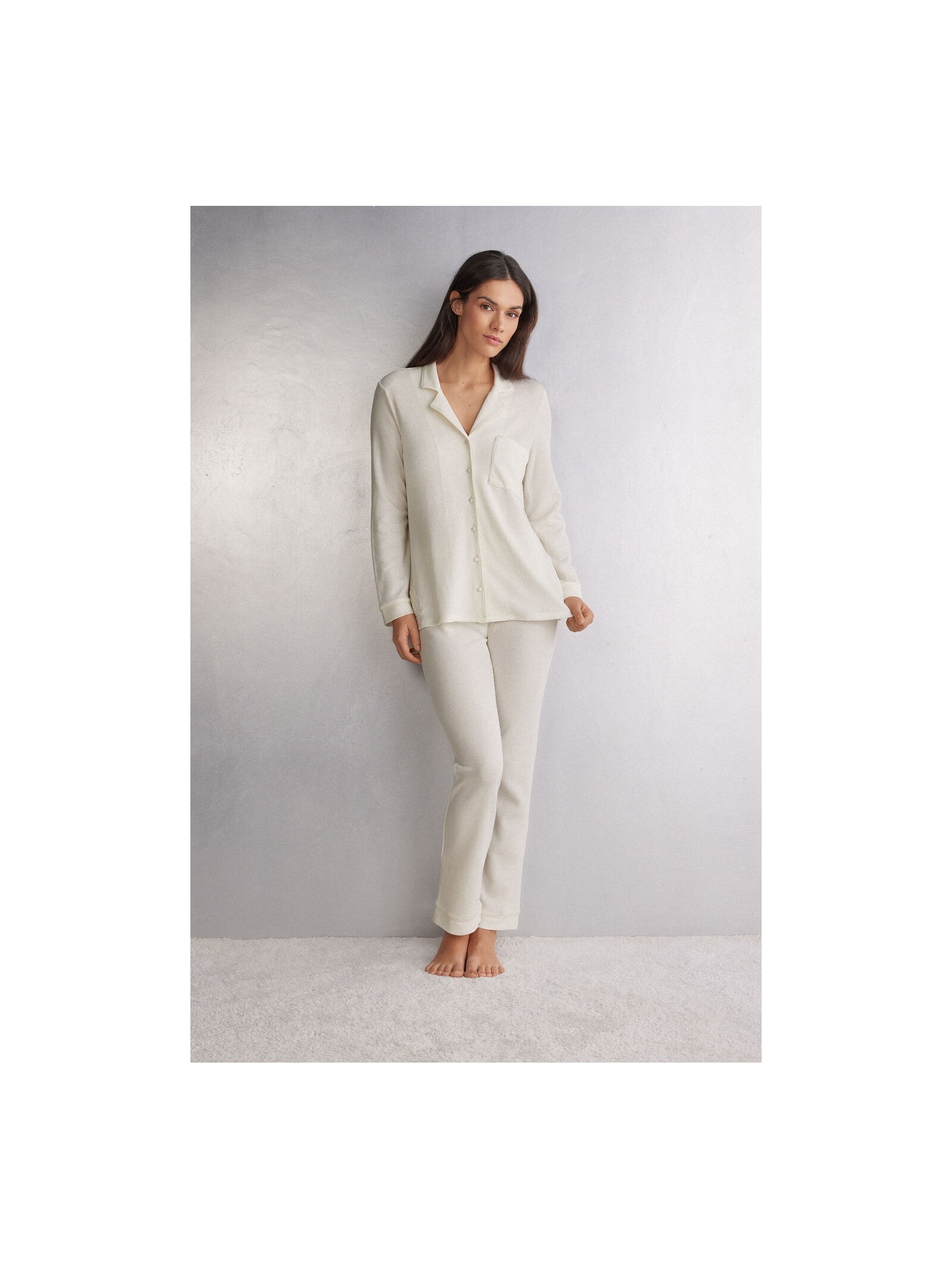 Camisa De Manga Comprida Glisten In The Light Marfim Intimissimi