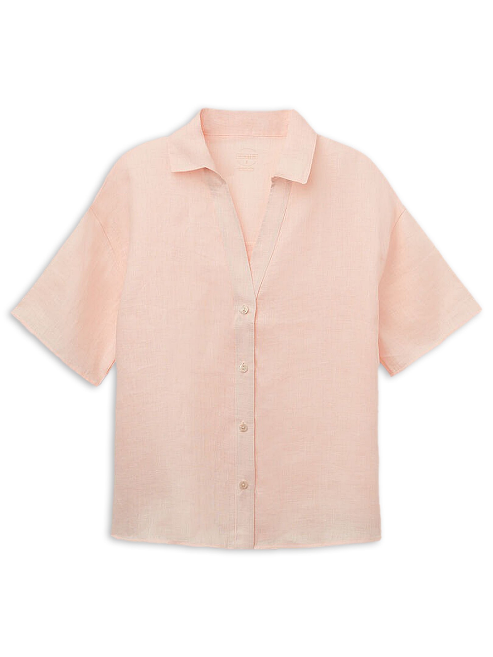 Camisa De Manga Curta Em Linho The Pure Linen Rosa Intimissimi