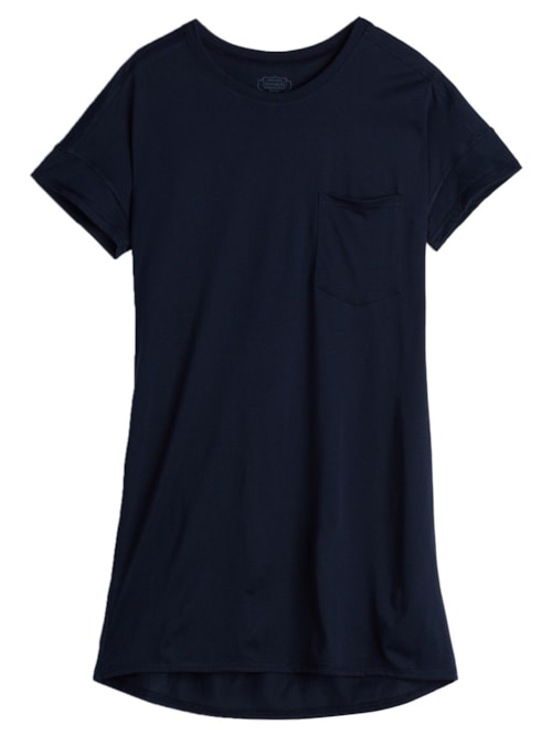 Camisa De Noite Em Algodão Supima® Ultrafresh - Azul