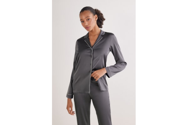 Camisa De Seda - Cinza