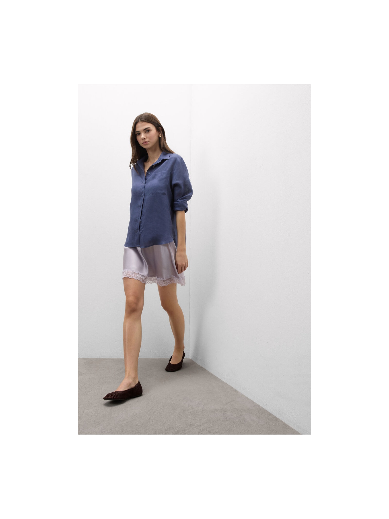 Camisa Em Linho Azul Intimissimi