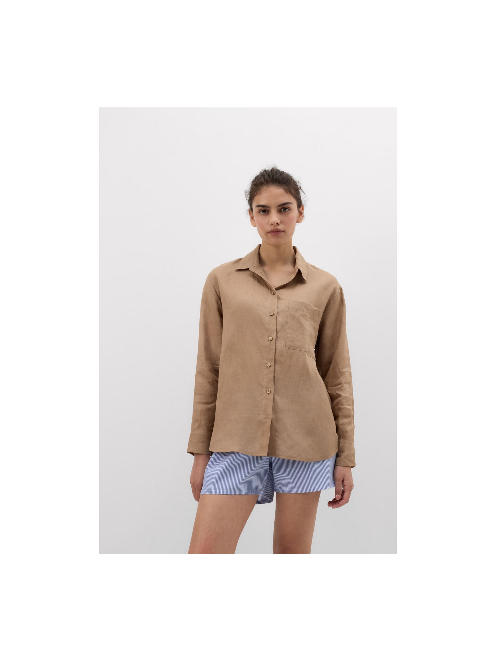 Camisa Em Linho Bege Intimissimi