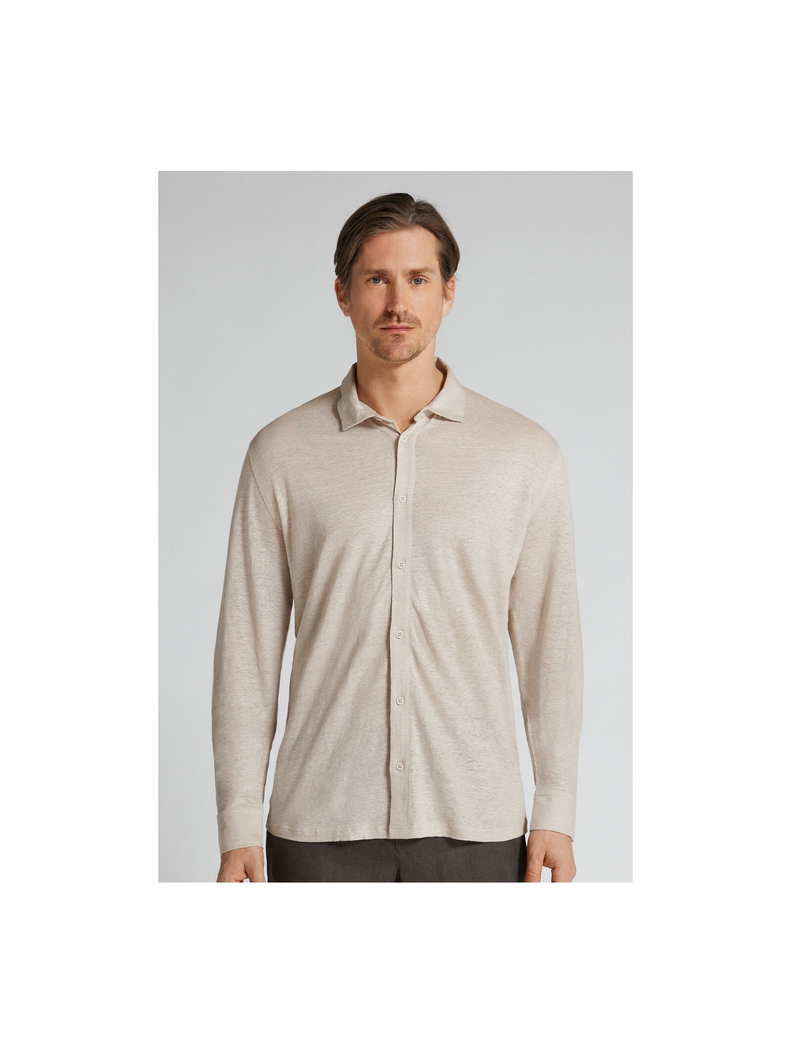 Camisa Em Linho Bege Intimissimi