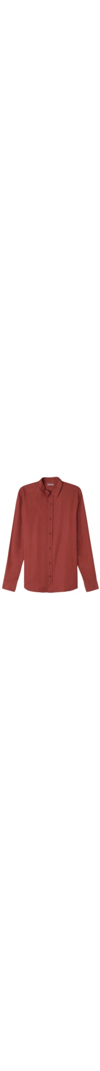 Camisa Em Linho e Algodão - Vermelho