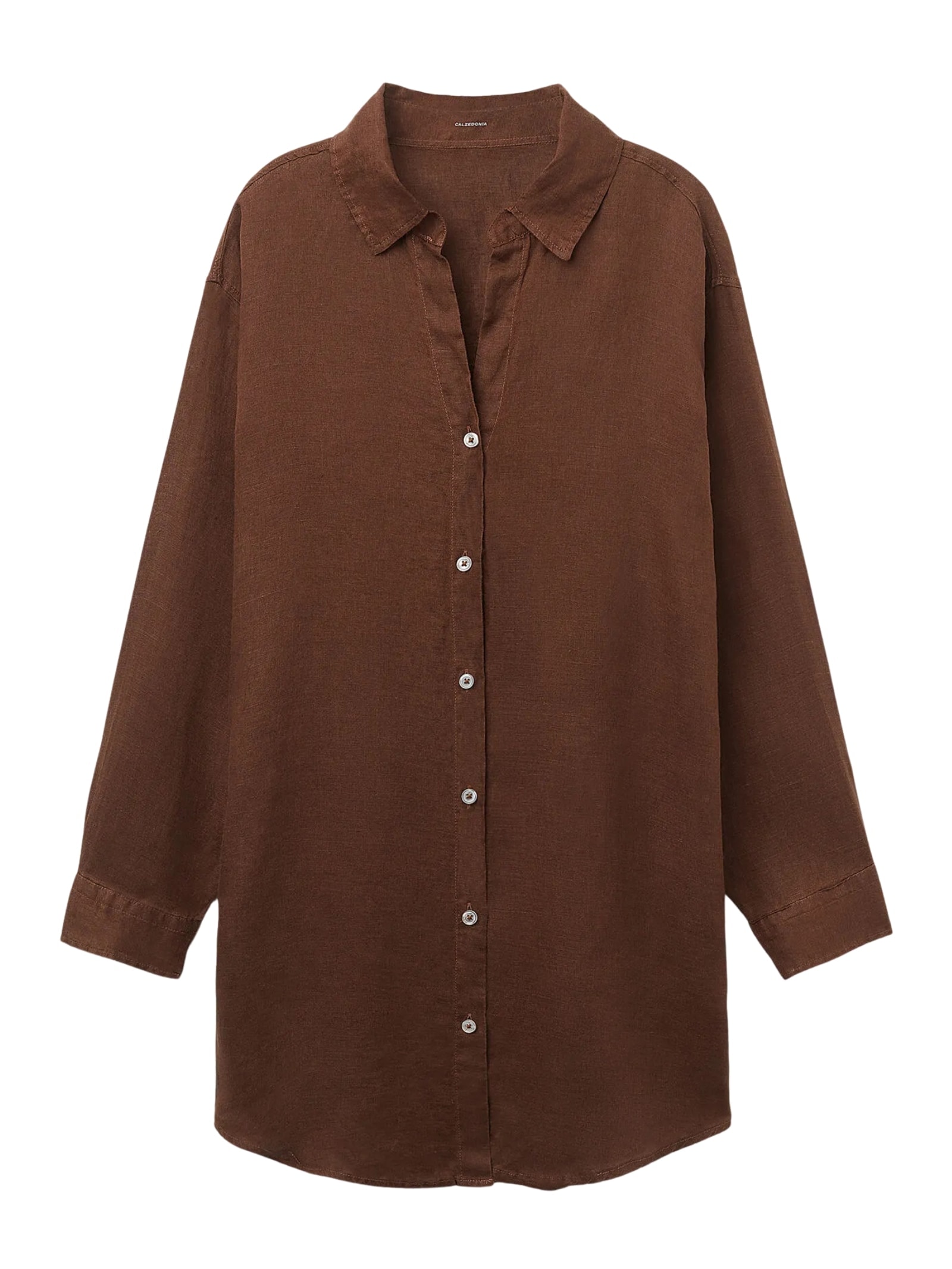 Camisa Em Linho Marrom Calzedonia