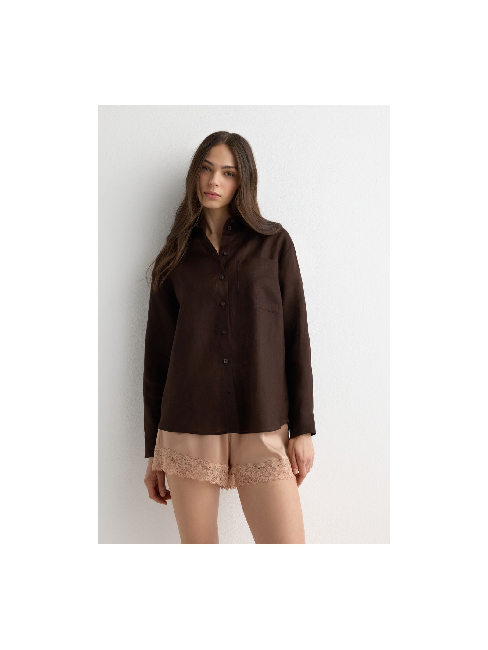 Camisa Em Linho Marrom Intimissimi