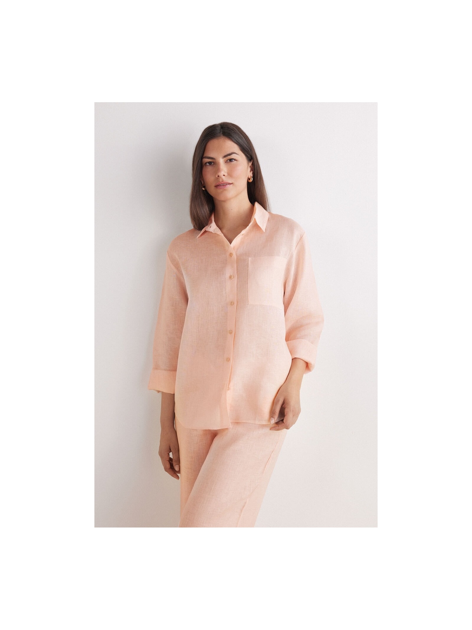 Camisa Em Linho The Pure Linen Rosa Intimissimi