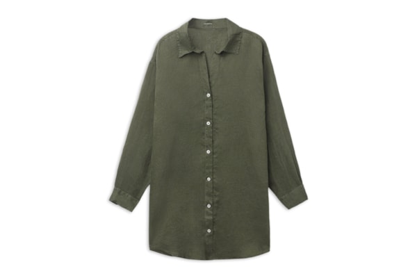 Camisa Em Linho - Verde