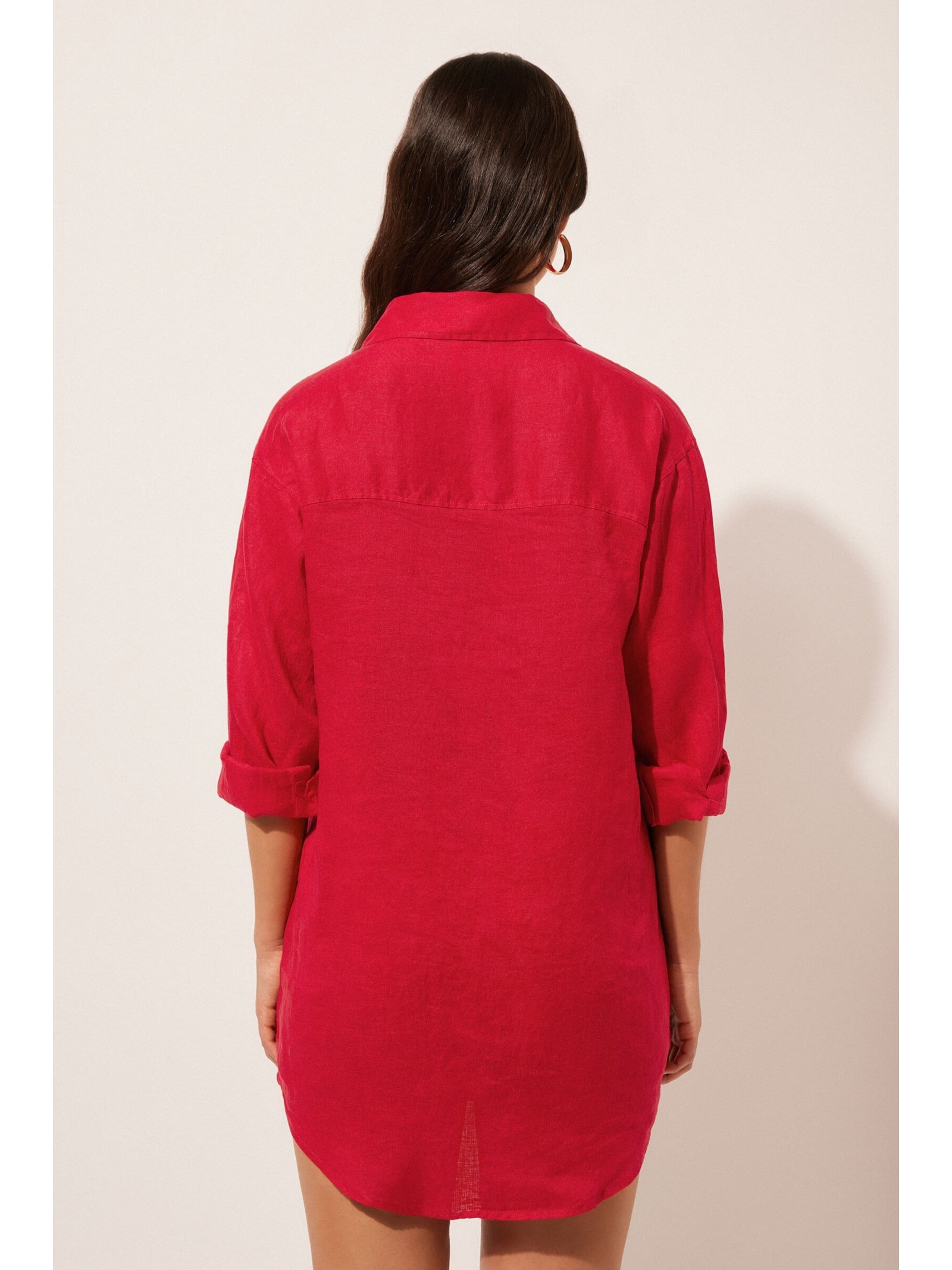 Camisa Em Linho Vermelho Calzedonia