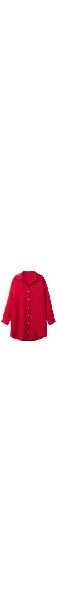 Camisa Em Linho - Vermelho