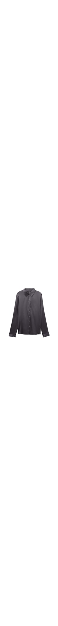 Camisa Em Seda - Cinza