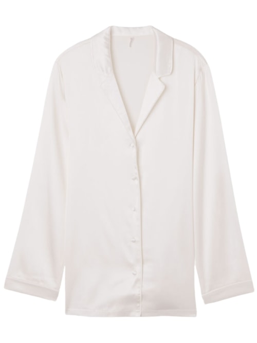 Camisa Em Seda – Marfim