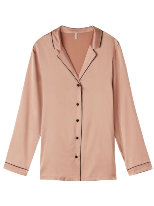Camisa Em Seda – Rosa