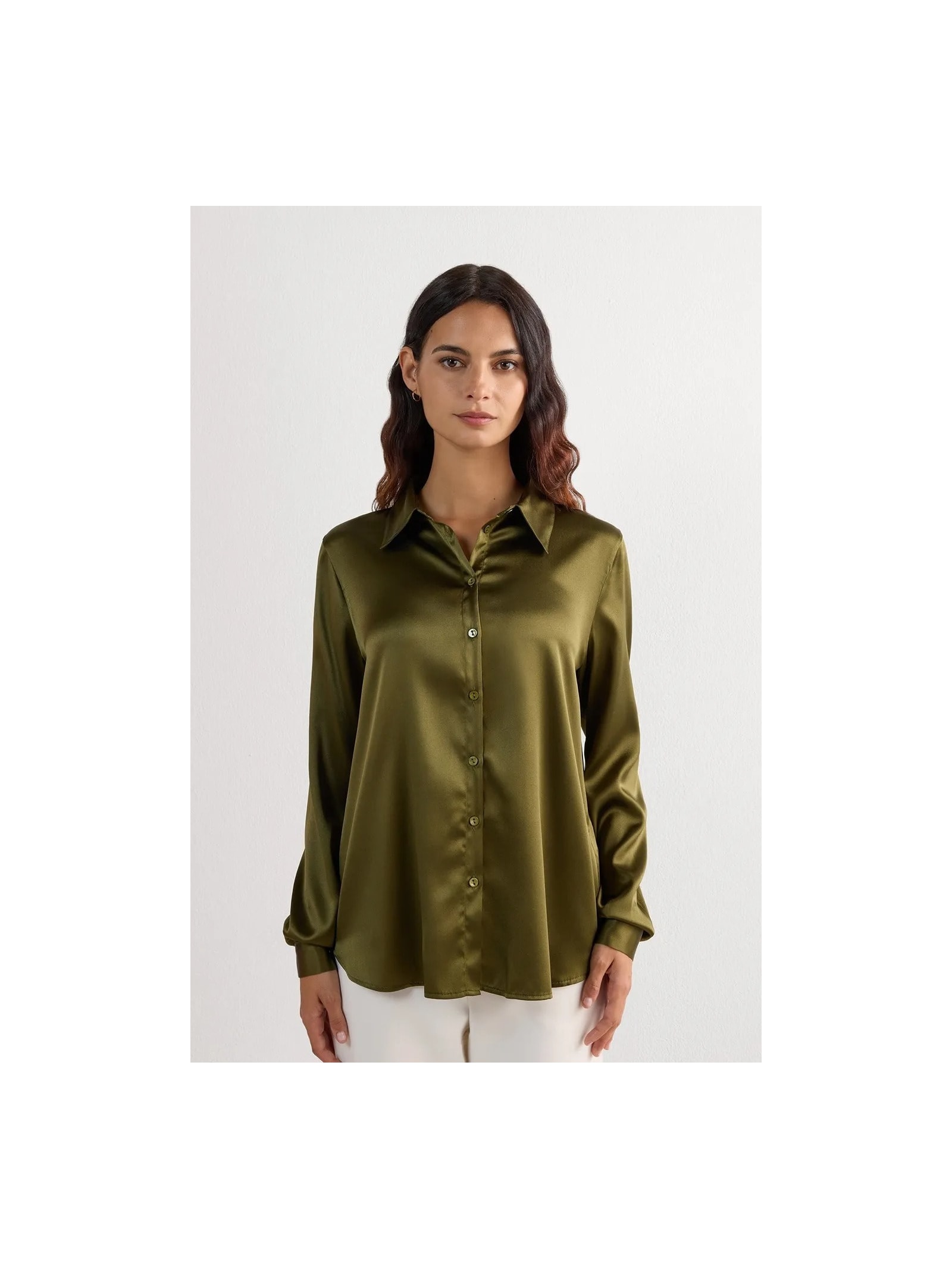 Camisa Em Seda Verde Intimissimi